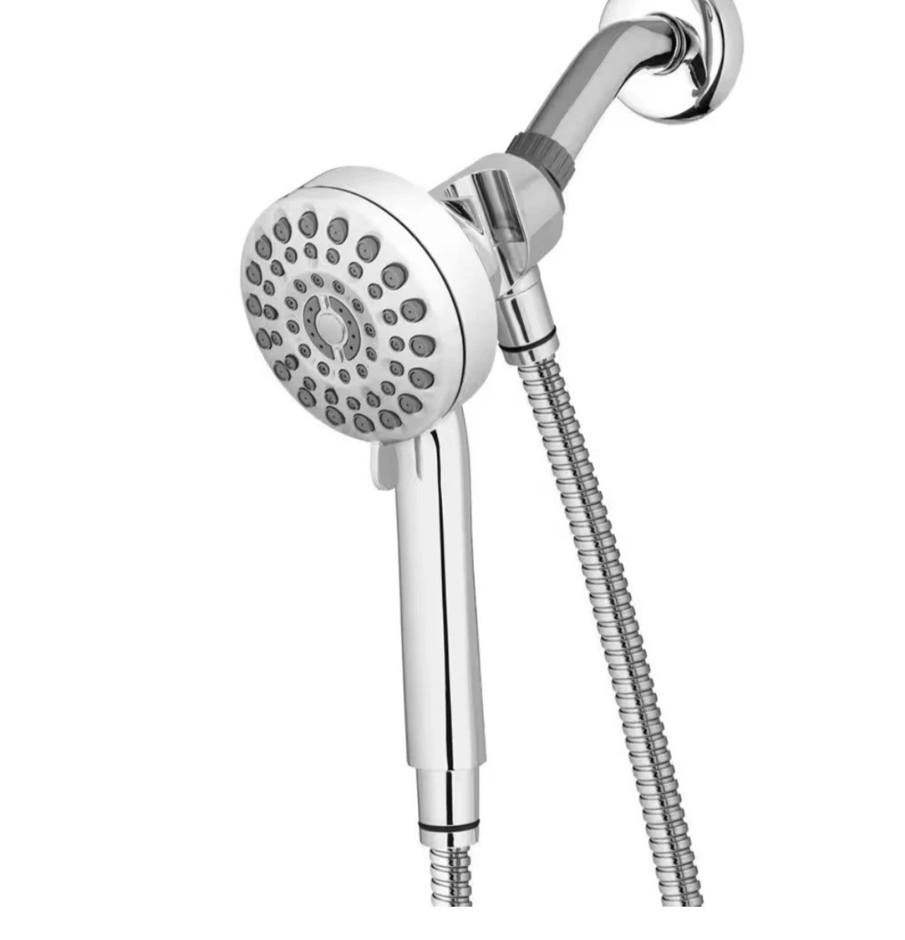 Waterpik PowerPulse Dual Dock Multi-Height 7 Spray Handheld Shower Head Chrome