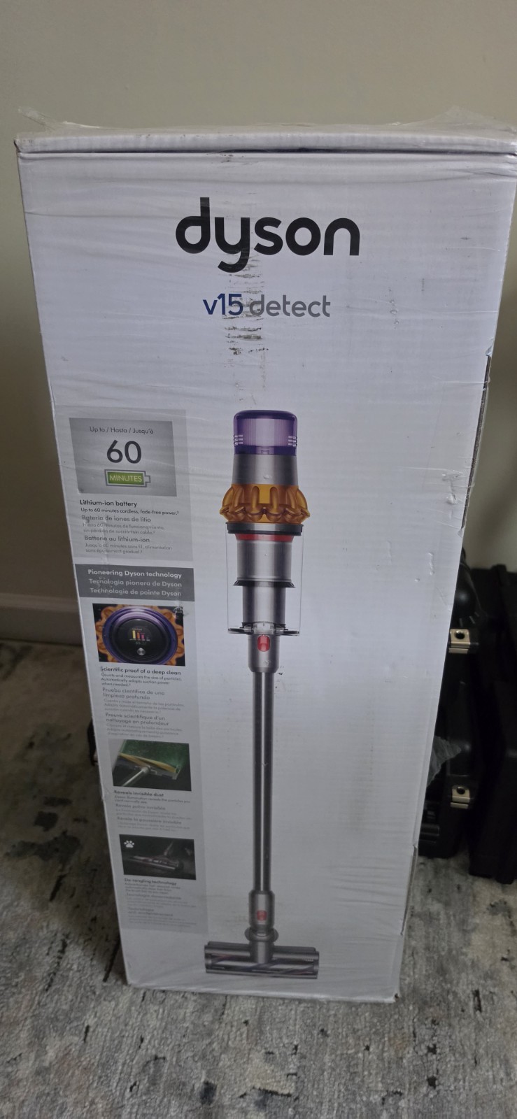 Dyson V15 Detect Cordless Stick Vacuum Cleaner Gold/Nickel
