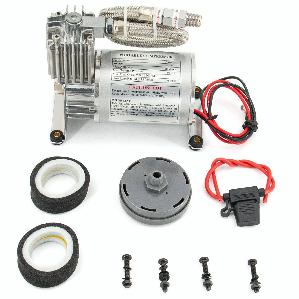 DC 12V 150PSI Outlet 1/4″ NPT Car Air Horn Pump Air Suspension Compressor