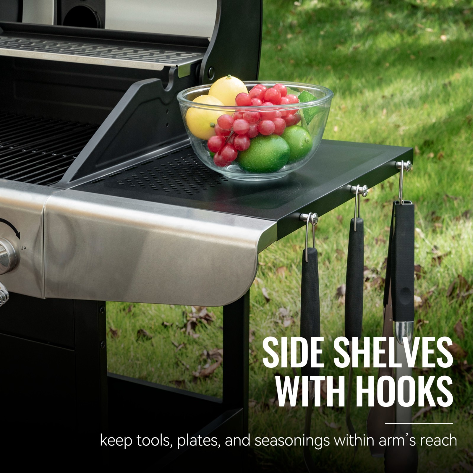 Royal Gourmet Gas Charcoal Combo Grill Dual Fuel Outdoor BBQ With Cover Black