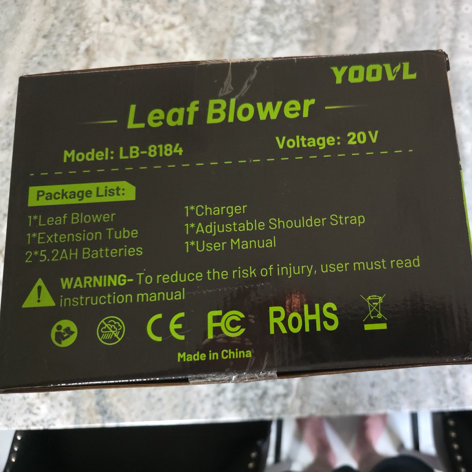 Yoovl Leaf Blower Cordless 650Cfm Electric Leaf Blowers 2 X 5.2Ah Batteries And