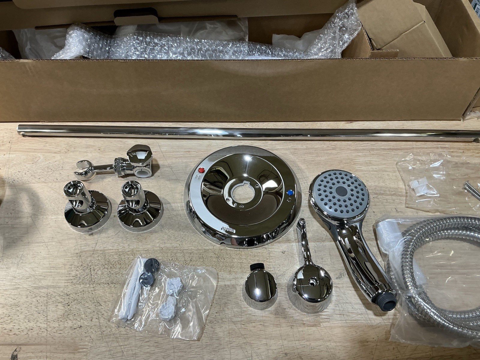 READ DESCRIPTION MOEN Commercial Chrome Posi-Temp Handheld Shower 30” Slide Bar