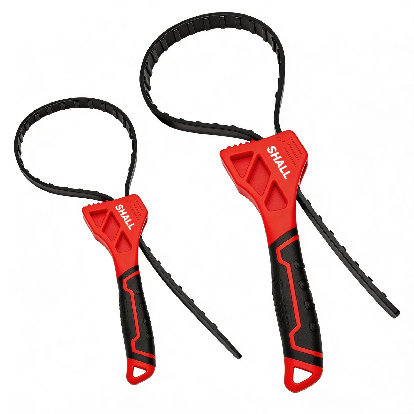 SHALL 2 pcs Strap Wrench Set 4″ & 6″ Non Slip Rubber for Oil Filter Water Filter