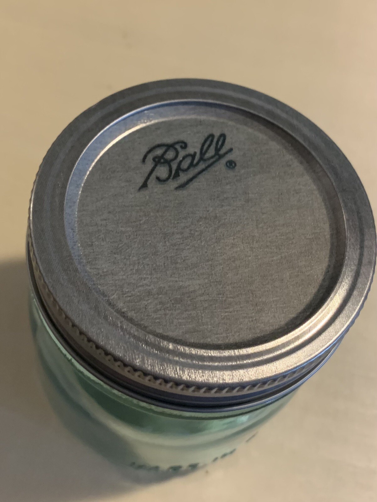 Blue Aqua Ball Half Pint Vintage Mason Jar With Lid And Band Collector’s Edition