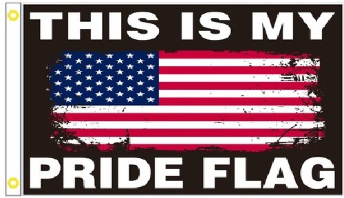 3X5 TRUMP 2028 THIS IS MY PRIDE FLAG BLACK BANNER 100D W/ GROMMETS X1