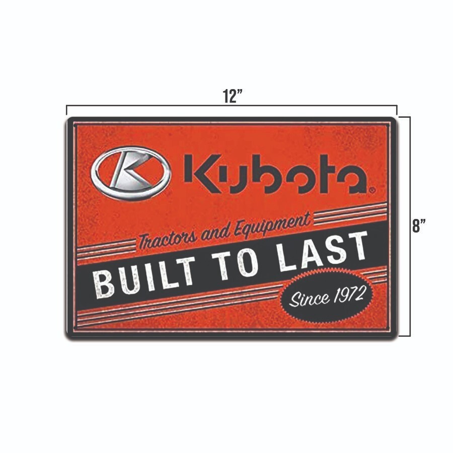 Kubota Tractors Tin Metal Poster Sign Vintage Style Ad Farm Equipment Tools