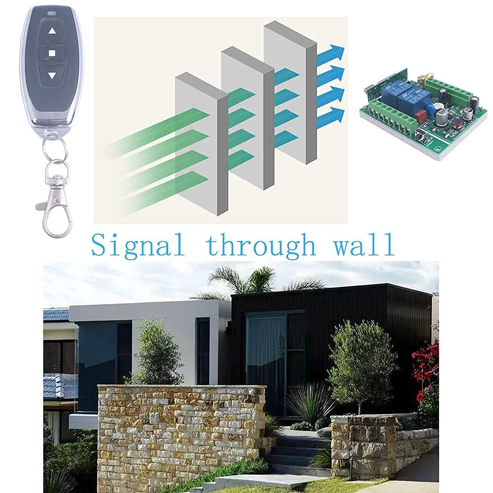 12V 24V 36V 2CH Universal Garage Door Remote Switch 433Mhz 2X Control 433MHz