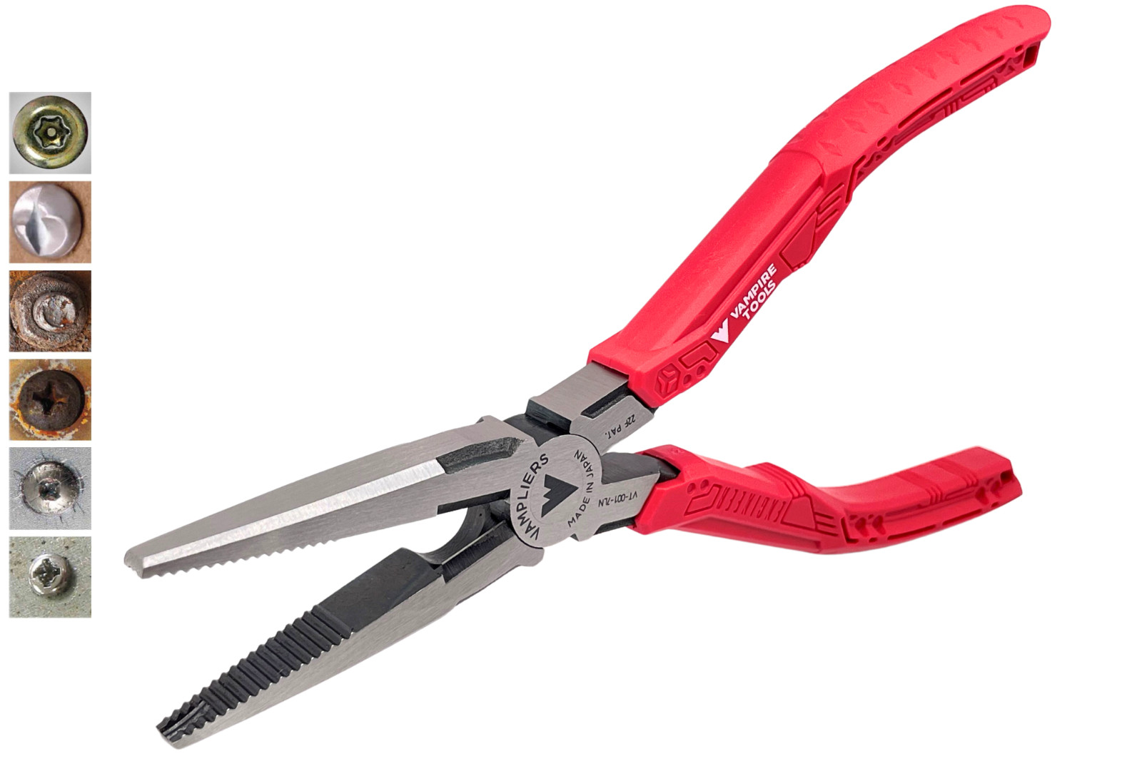 VAMPLIERS 7.5″ Screw Extractor Long Nose Pliers Made in Japan High Carbon Steel