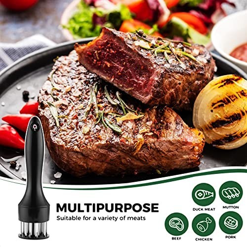 Meat Tenderizer, OLULU Stainless Steel Needle Ultra Sharp 20 Blades Meat Tenderi