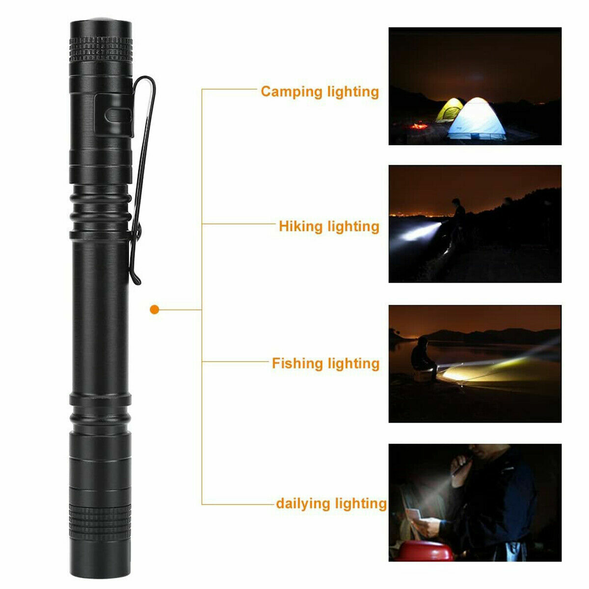 3500000LM Tactical Flashlight Small LED Torch Light Mini Super Bright Penlight