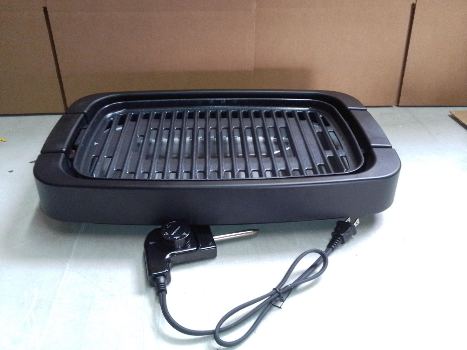 Chefman 6 Serving Electric Indoor Grill w/ Temperature Control Smokeless Stai…