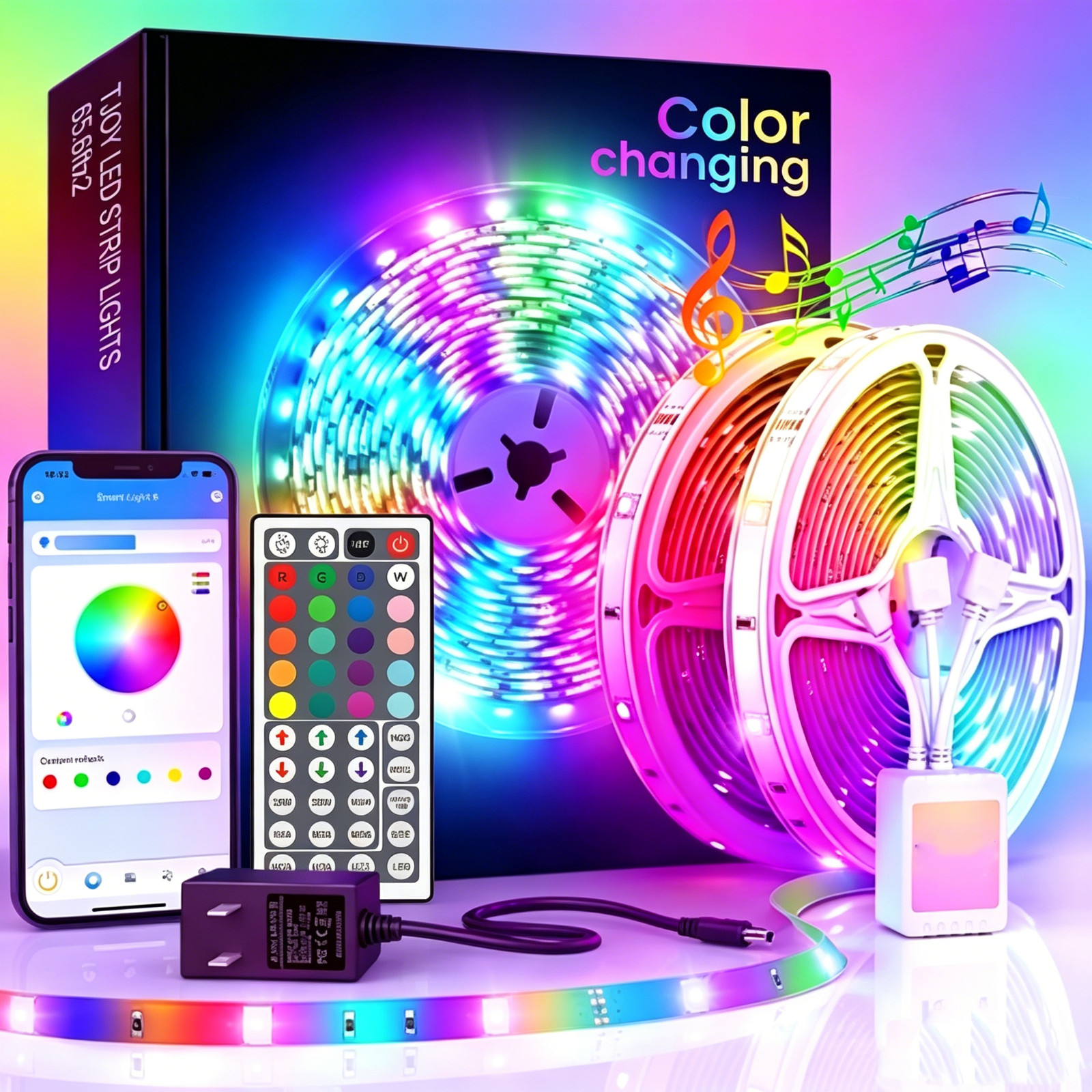 Smart LED Strip Lights RGB with App Remote Control for Room Decor