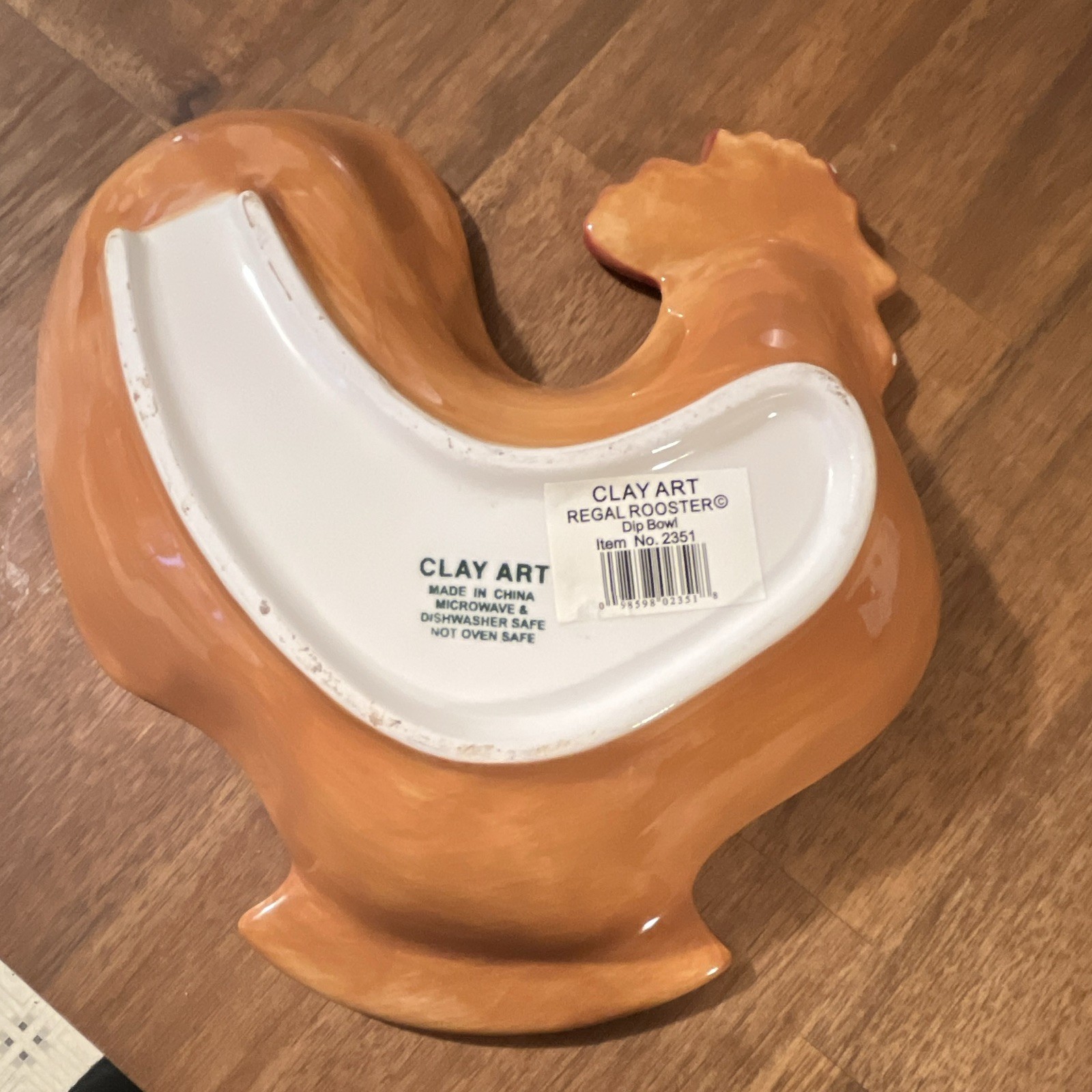 Ceramic Rooster Pattern dipping bowl, Multicolor Animal Theme, Less Than 10 in