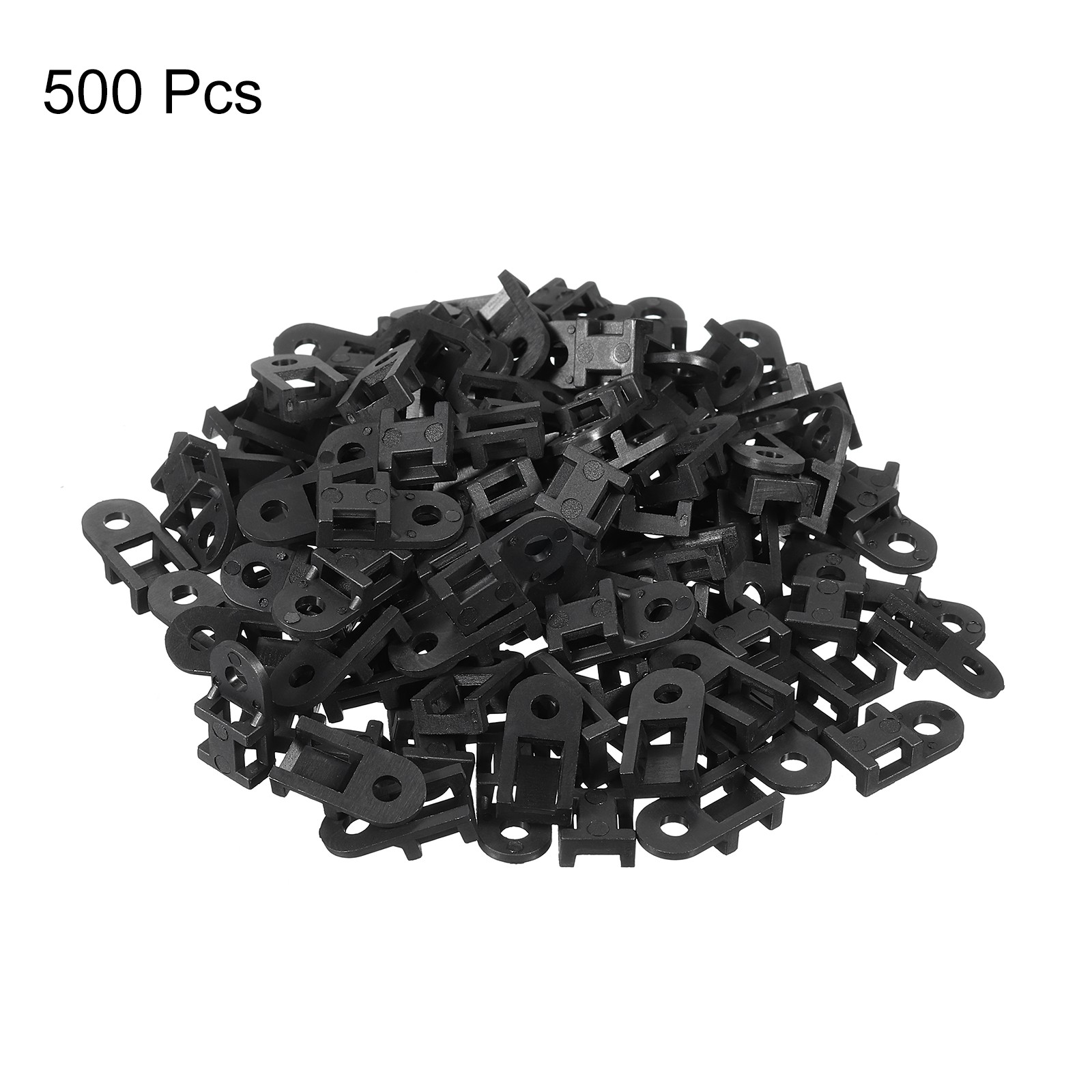 500pcs Cable Tie Base Saddle Type Mount Wire Holder 0.79″x0.38″x0.2″ 0.16″ Dia