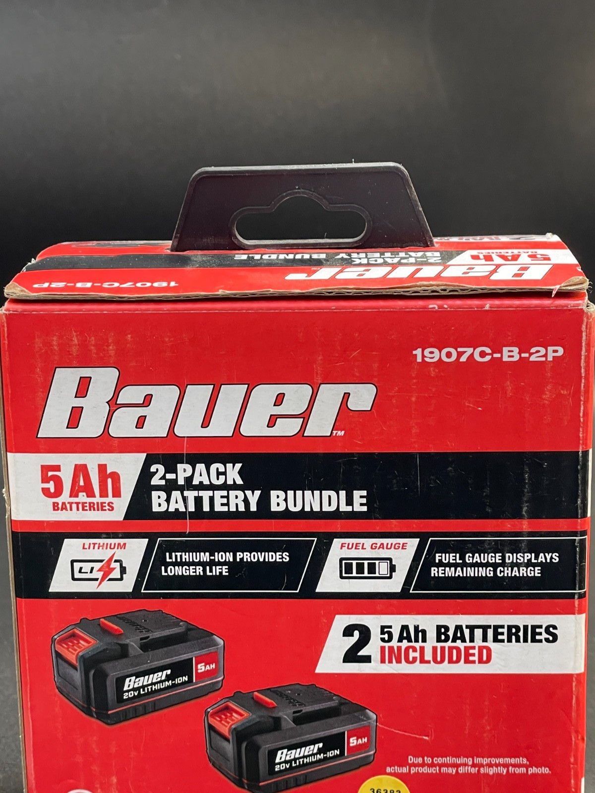 Bauer 20V 2-Pack 5 Ah Lithium-Ion 71270 Battery 1907C-B-2P. NEW