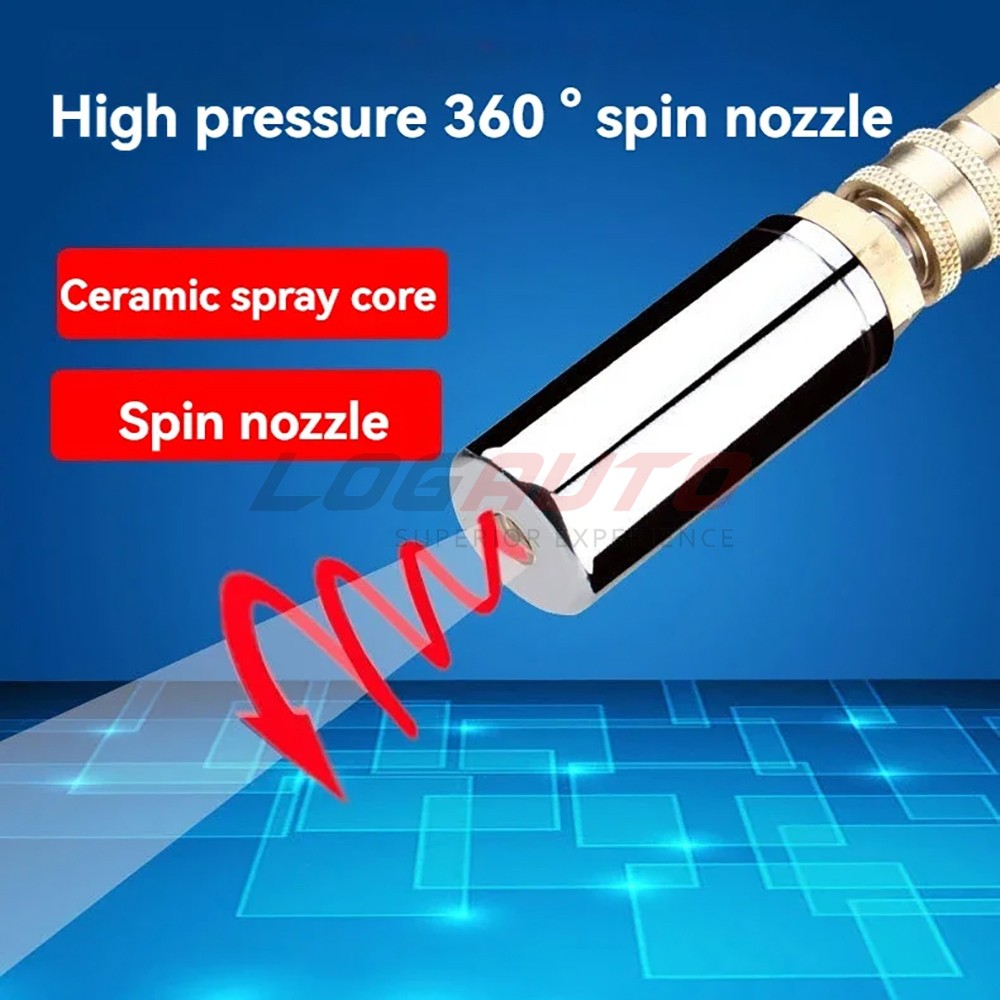 1/4″ Turbo Nozzle High Pressure Washer 360° Rotating Power Spray Tip 5000PSI