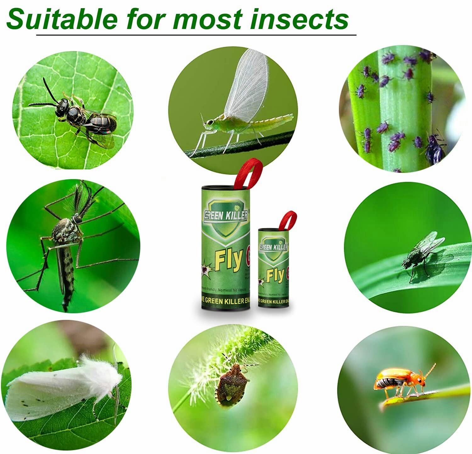 16Roll Sticky Fly Strips Paper Insect Bug Catcher Fly Killer Tape Indoor&Outdoor