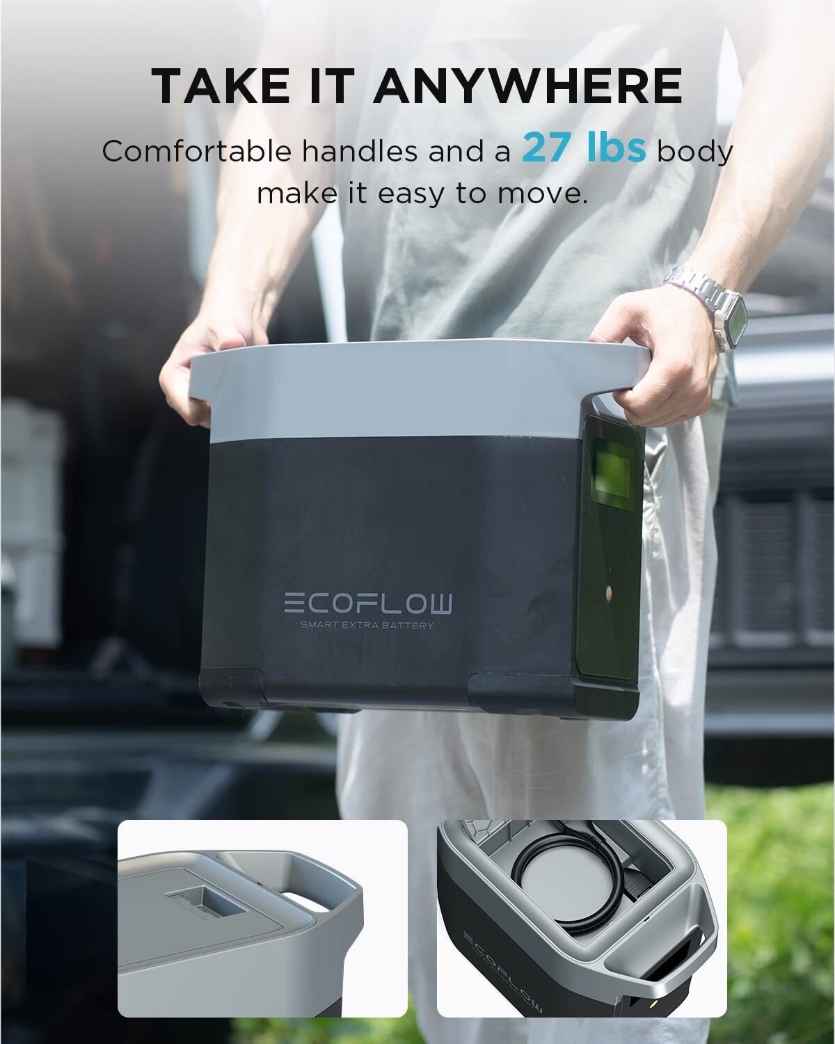 EcoFlow Delta 2 Power Station Smart Extra LiFePO4 Battery 1024Wh Backup Energy
