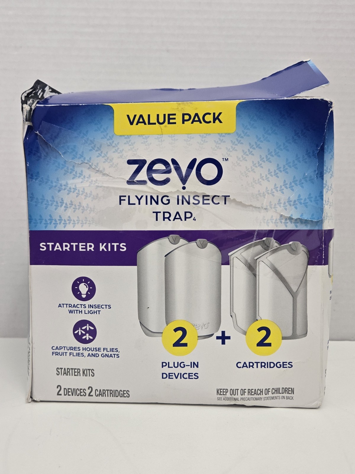 Zevo Flying Insect Trap Value Pack 2 Plug-in Devices & 2 Refill Cartridges