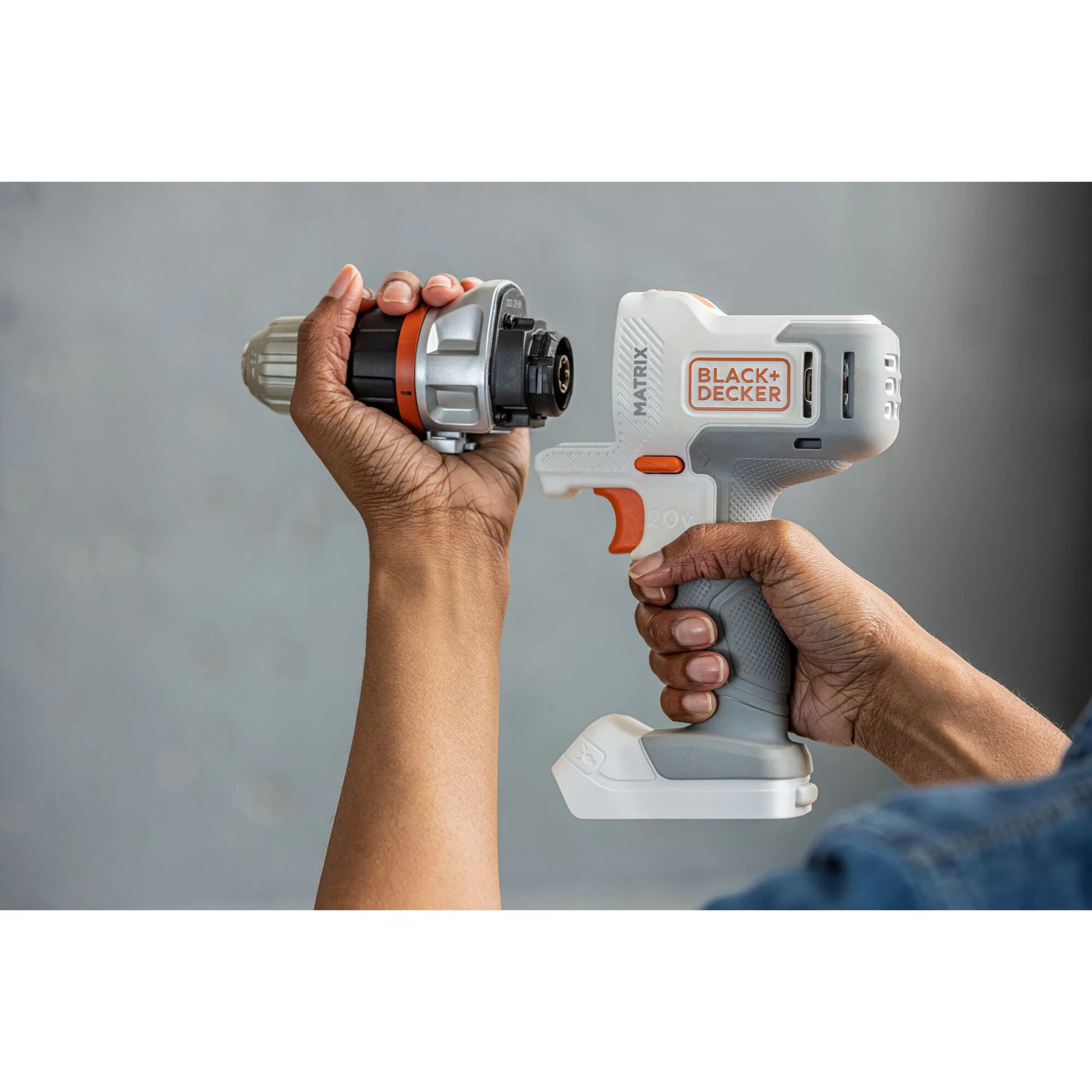 BLACK+DECKER 20V MAX Matrix Cordless Drill/Driver Kit, White – BDCDMT120WC1FF