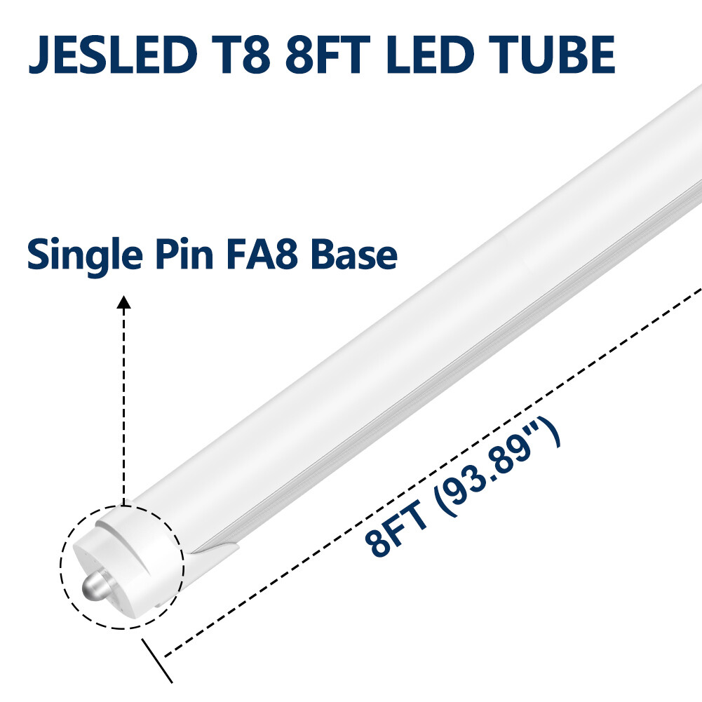 T8 8FT LED Shop Light Bulbs 45W 72W 120W Single Pin FA8 8 Foot LED Shop Lights