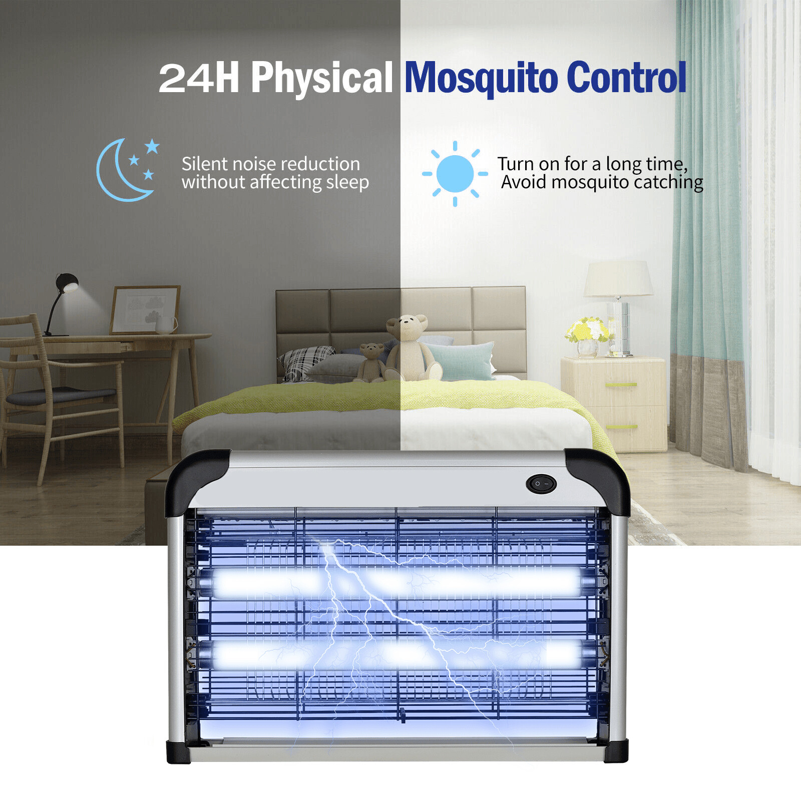 Lamp Insect Killer Mosquito Zapper Bug Pest Fly Trap Electric Indoor Light Lawn