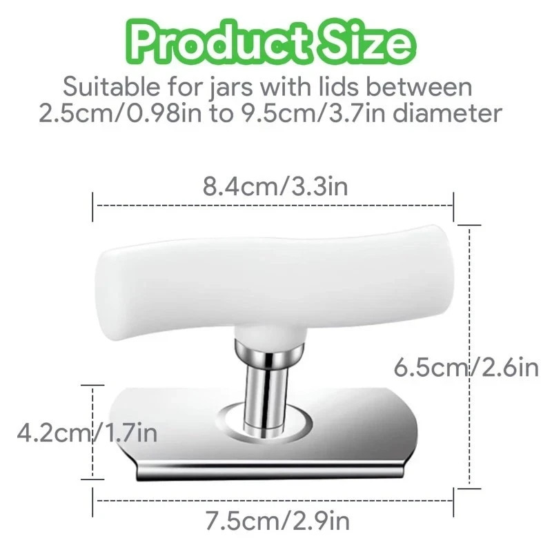 Jar Lid Bottle Opener Can Adjustable Remover Stainless Steel Twist Off Grip Easy