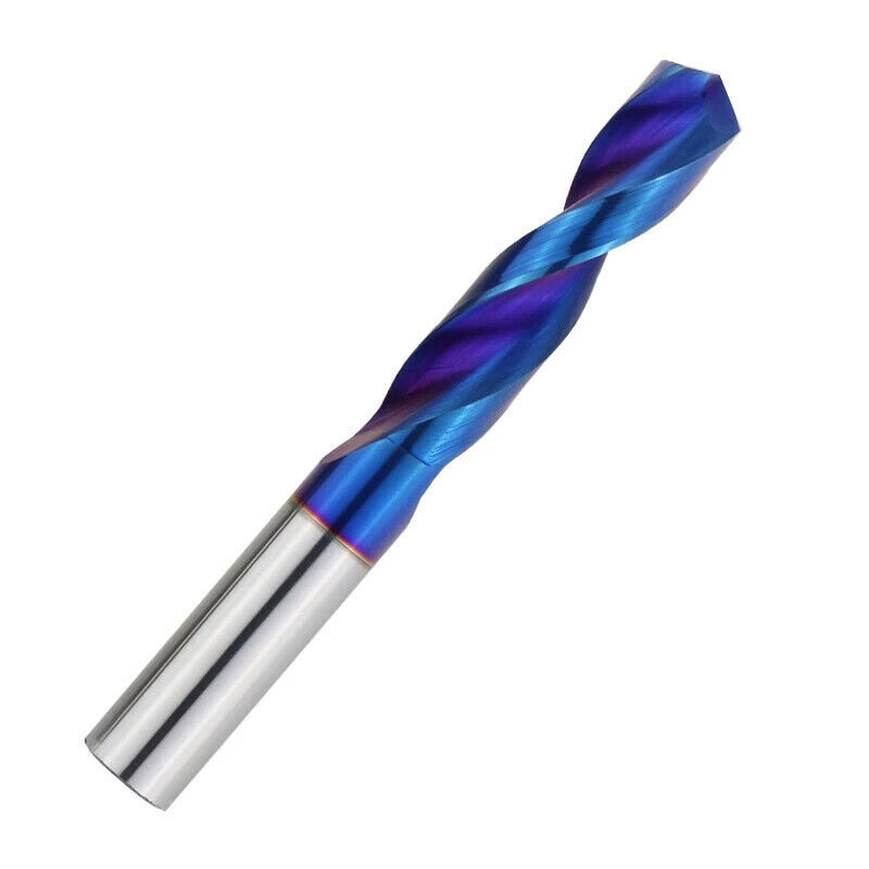 HRC65 Solid Carbide Drill Bit 1mm-13mm 2-Flute Stub Straight Shank Twist