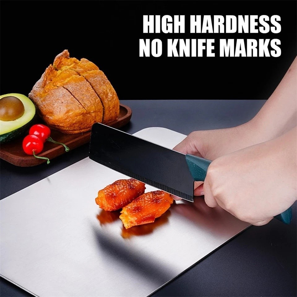 Titanium Cutting Board 100% Pure Non-Stick Double-Sided 11×15.5″ in for Kitchen