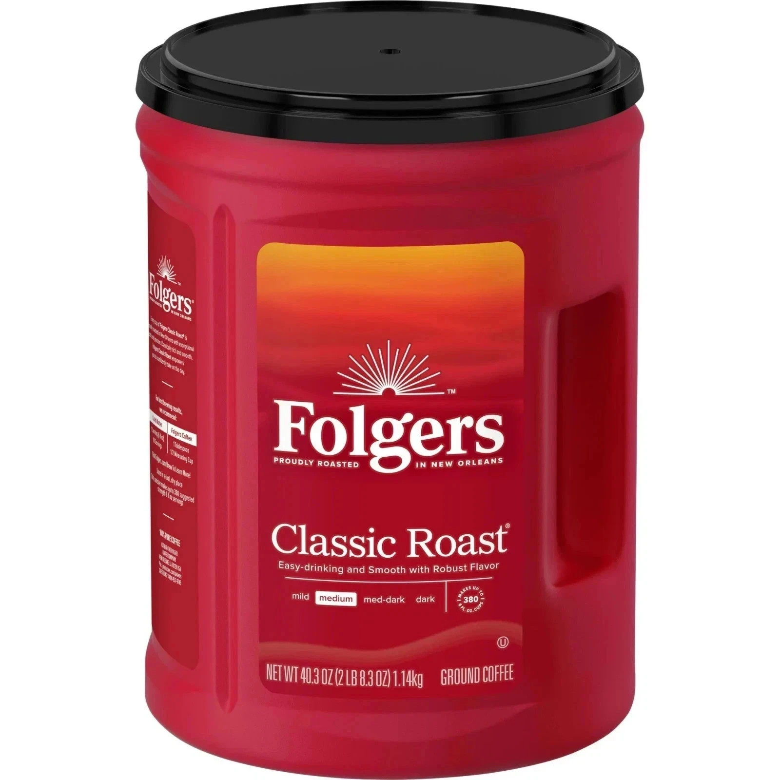 Folgers Classic Roast Ground Coffee, Medium Roast, 40.3 oz free shiping