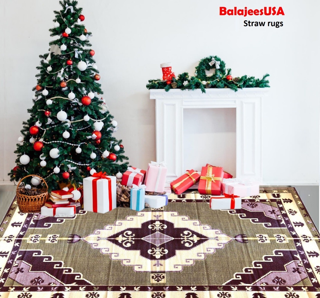 B-USA Outdoor rug 6×9 Reversible patio Plastic Straw mat RV Camping picnic decor