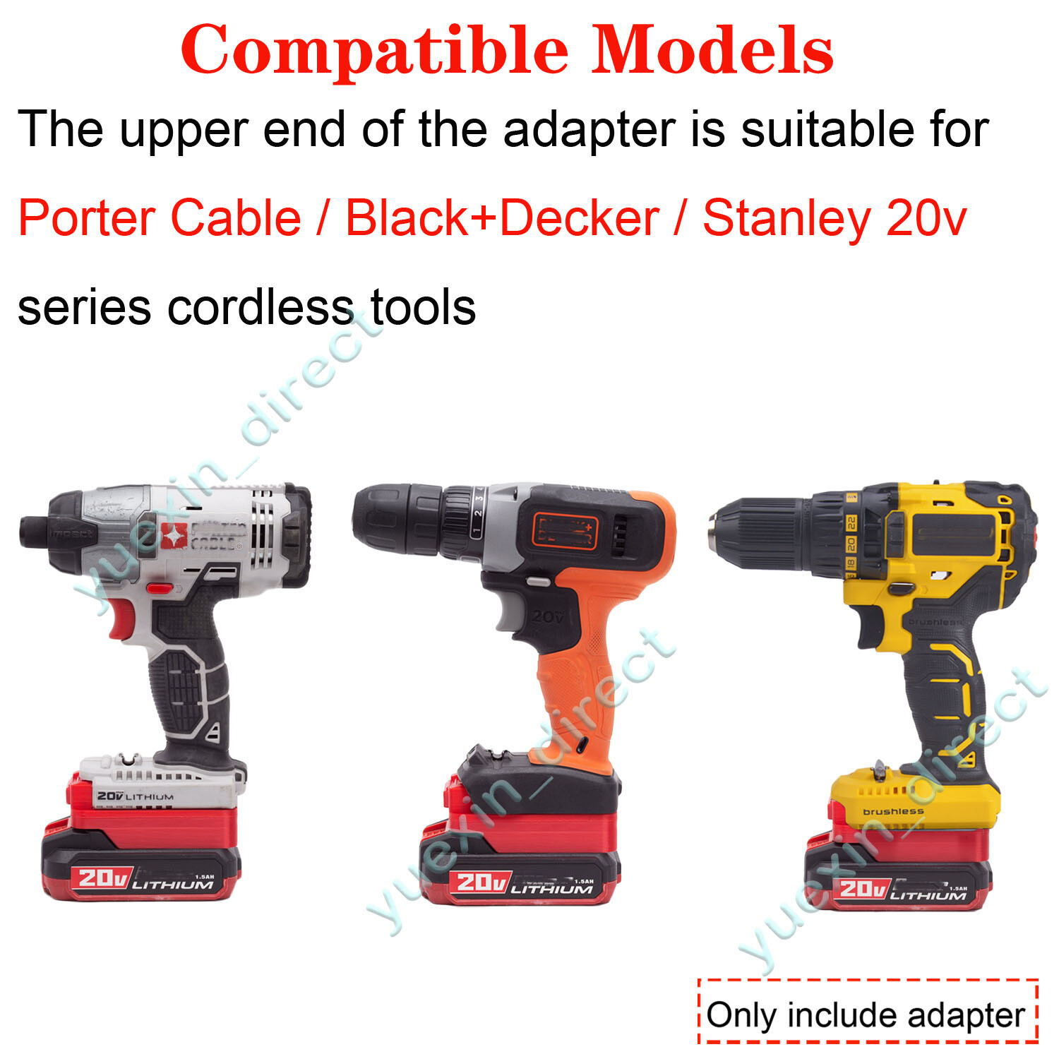 Battery Adapter For Bauer 20V Battery Convert to for Porter Cable 20V Tools
