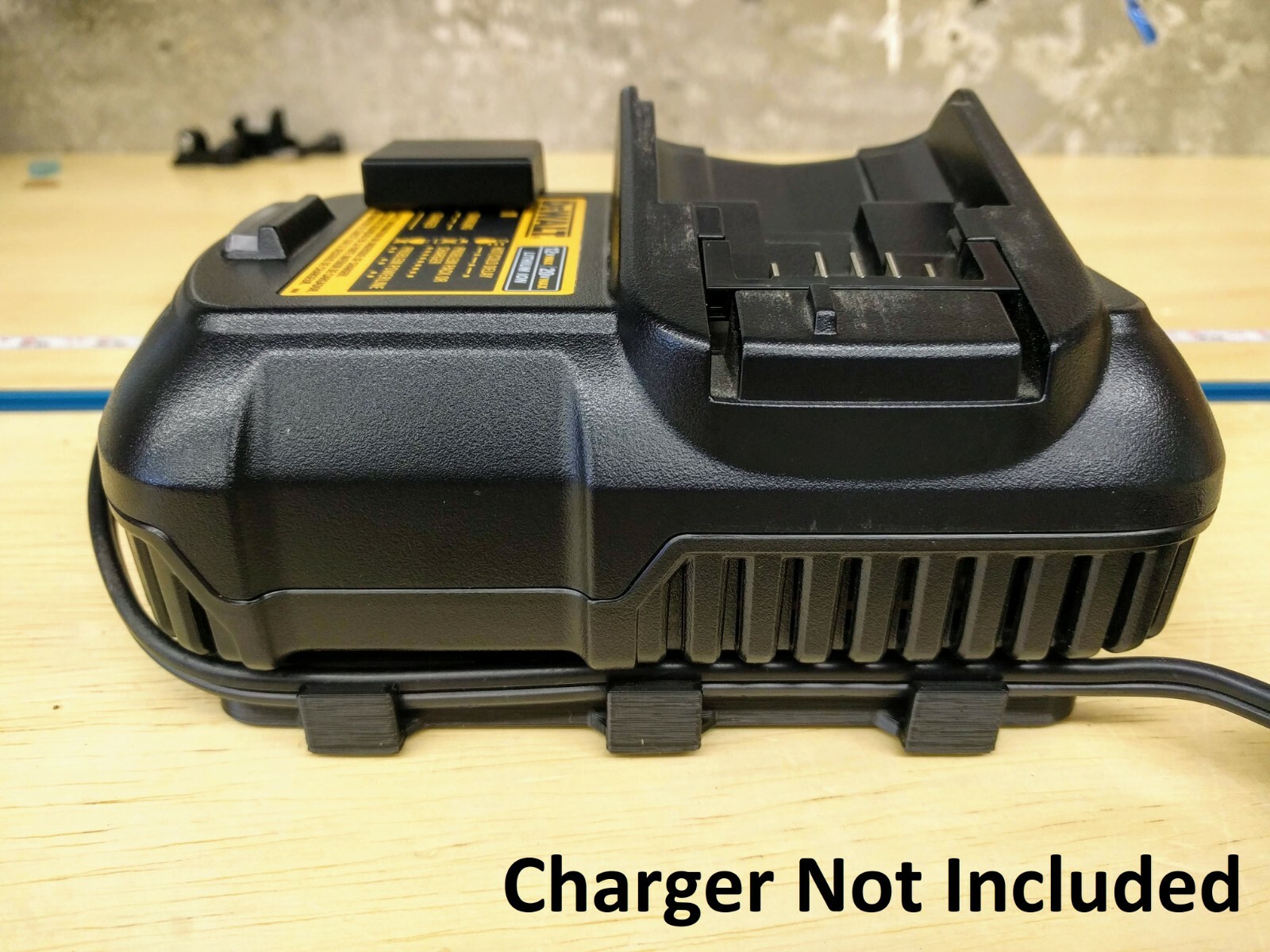 Wall Mount for DeWalt DCB101 Charger with Optional 20v Max Battery Mounts
