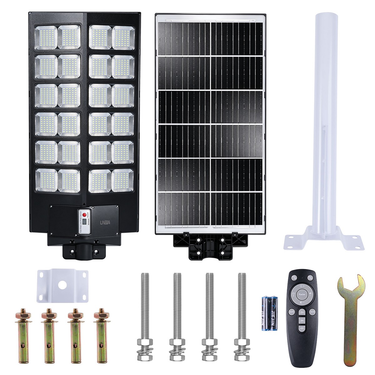 11000W Commercial Super Large Solar Street Lights Outdoor Dusk to Dawn Aluminium