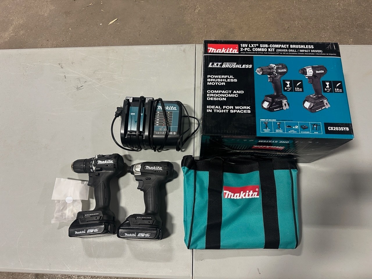 Makita CX203SYB Drill and Impact Driver Kit, Sealed, NIB