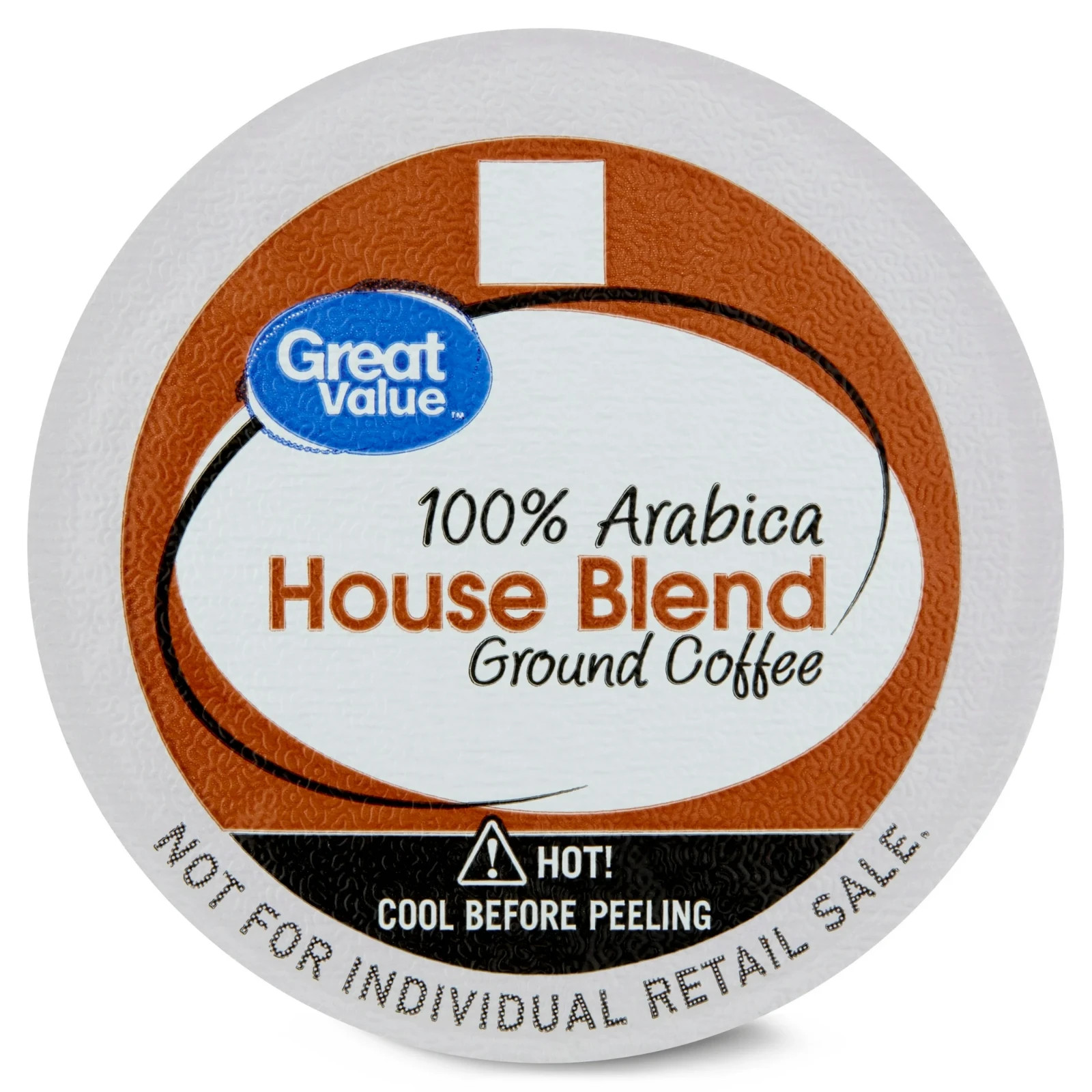 Great Value 100% Arabica House Blend Medium Roast Coffee Pods, 12 Count