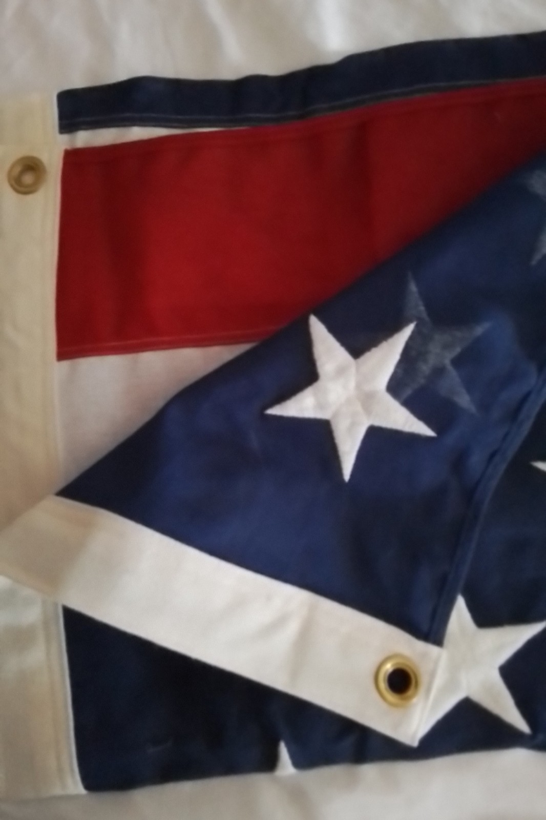 American Flag 5×9.5ft 100% Cotton, Embroidered Stars,Brass Grommets,USA Made New