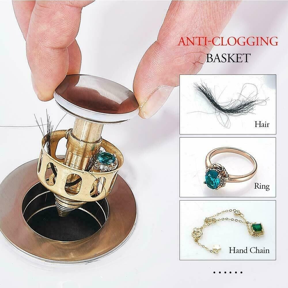 1-1/2″ Bathroom Sink without Overflow Pop Up Drain Vessel Vanity Sink Drain