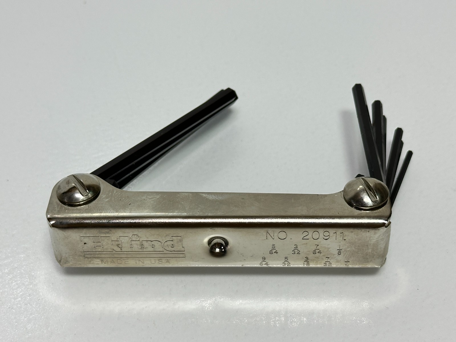 NEW Eklind Tools USA 20911 Hex Allen Fold-up Tool Set, SAE 5/64″ to 1/4″