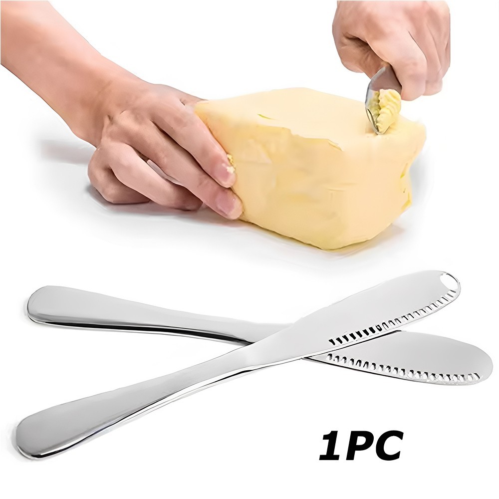 1PC Butter Blade Cheese Knife Stainless Steel Butter Knife Butter Spreader Knife