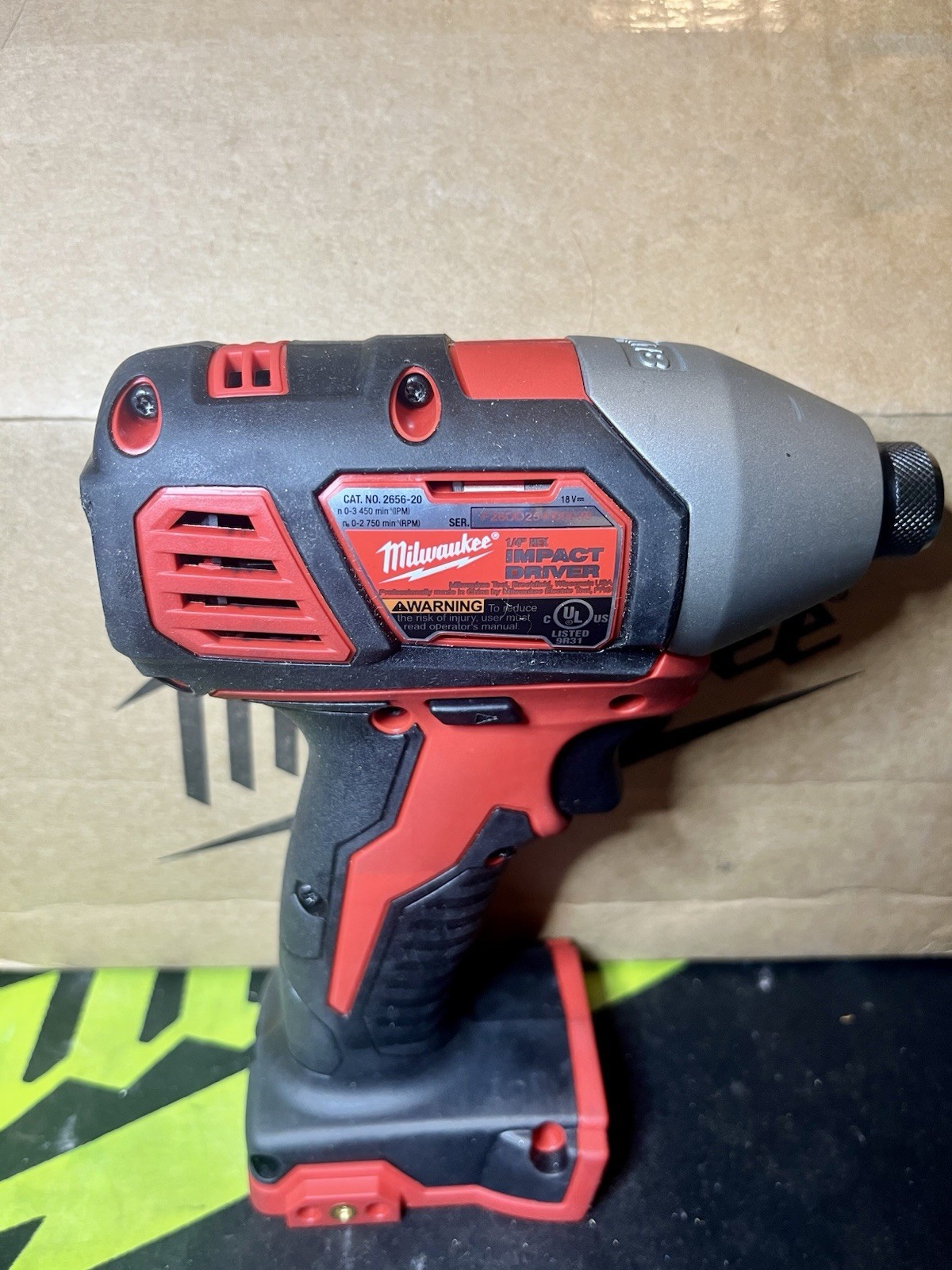 Milwaukee M18 2656-20 18V 1/4in Hex Impact Driver Tool Only Tested