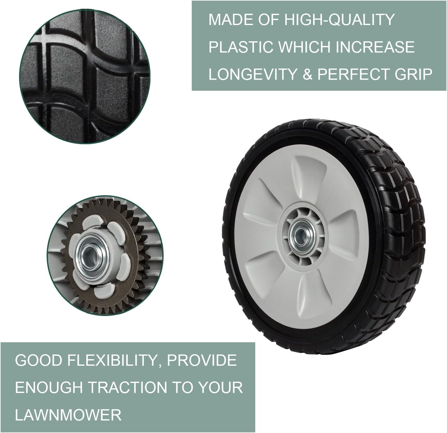 (4 Pack) Lawn Mower Wheels Kit Compatible with Honda HRR216 HRS216 HRT216 Walk b