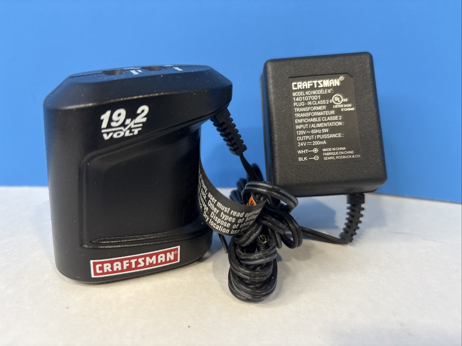 Craftsman 19.2V Volt C3 Power Tool Battery Charger 140107001 Black