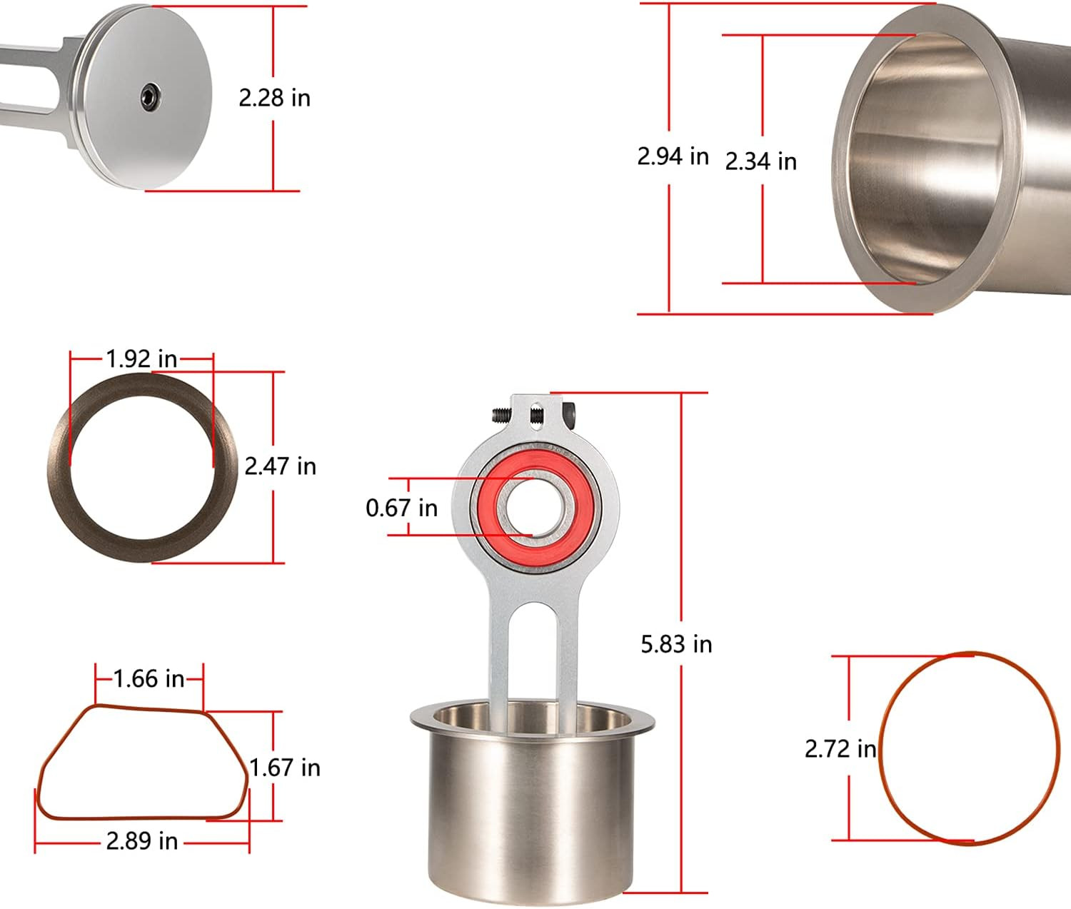KK-4835 Compressor Piston Kit Connecting Rod Replacement Kit W/Piston Bearing fo