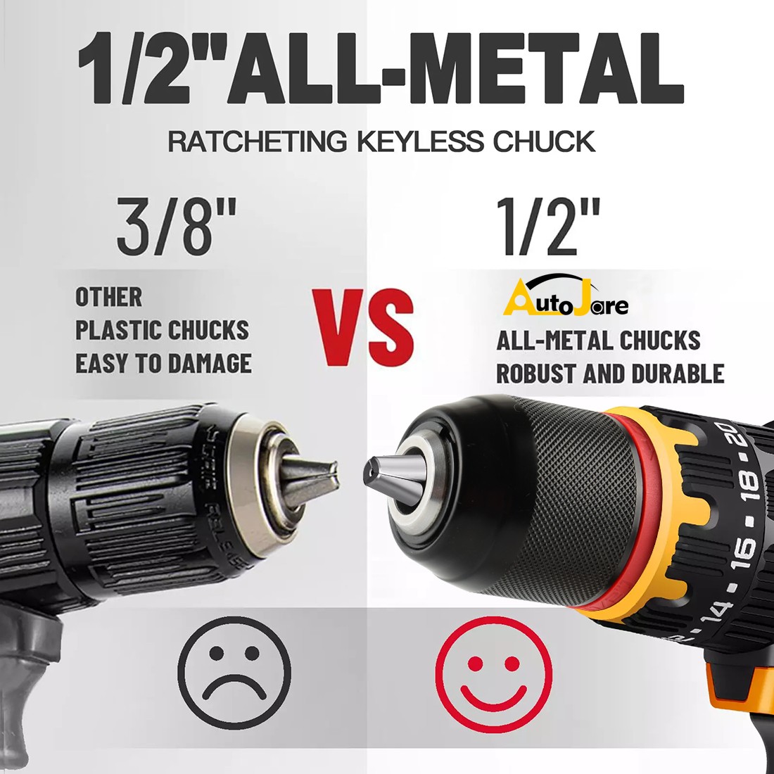 1/2″ Cordless Hammer Drill/Driver Brushless For DEWALT 20V MAX Battery 2-Speed
