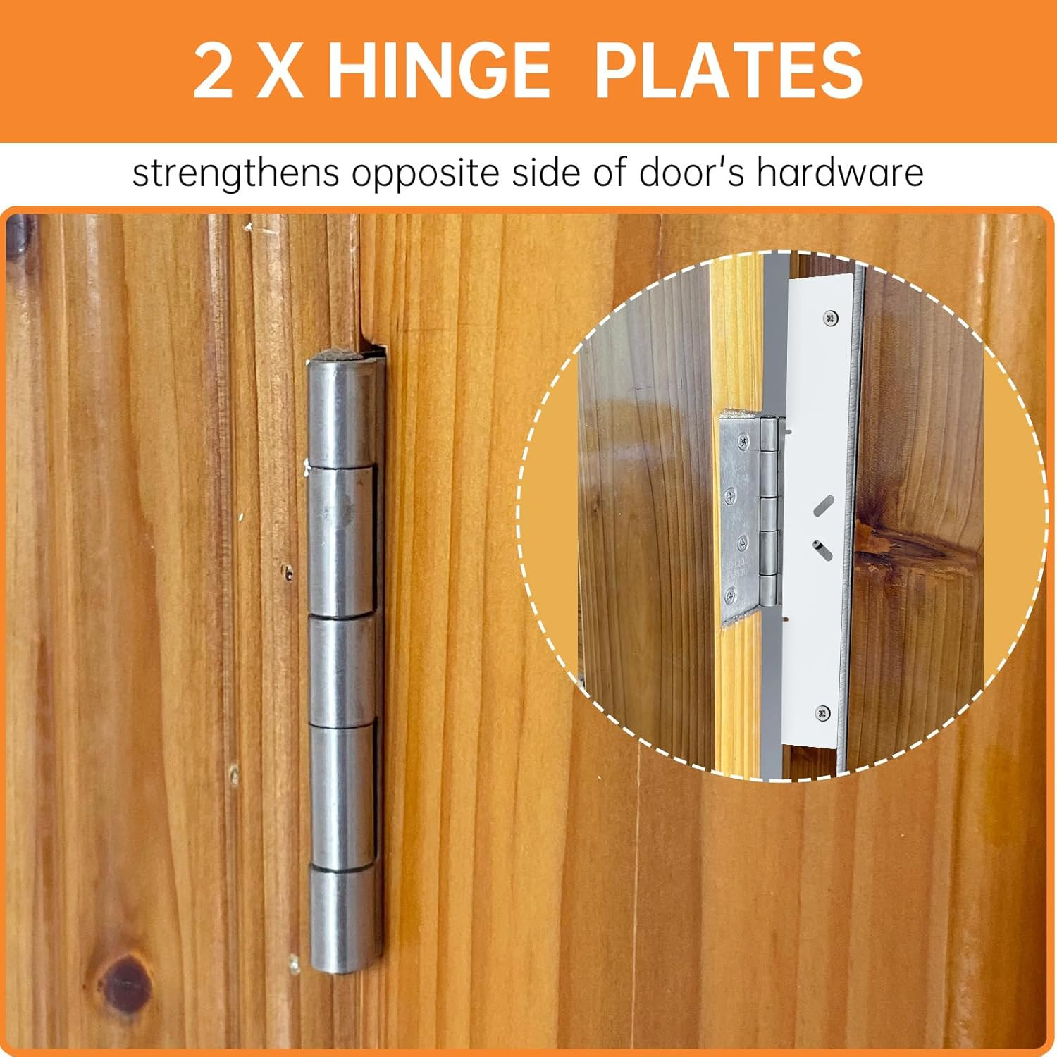 5-Piece Door Reinforcement Set for Jamb,Frame & Hinges Door Lock Security | ,Doo