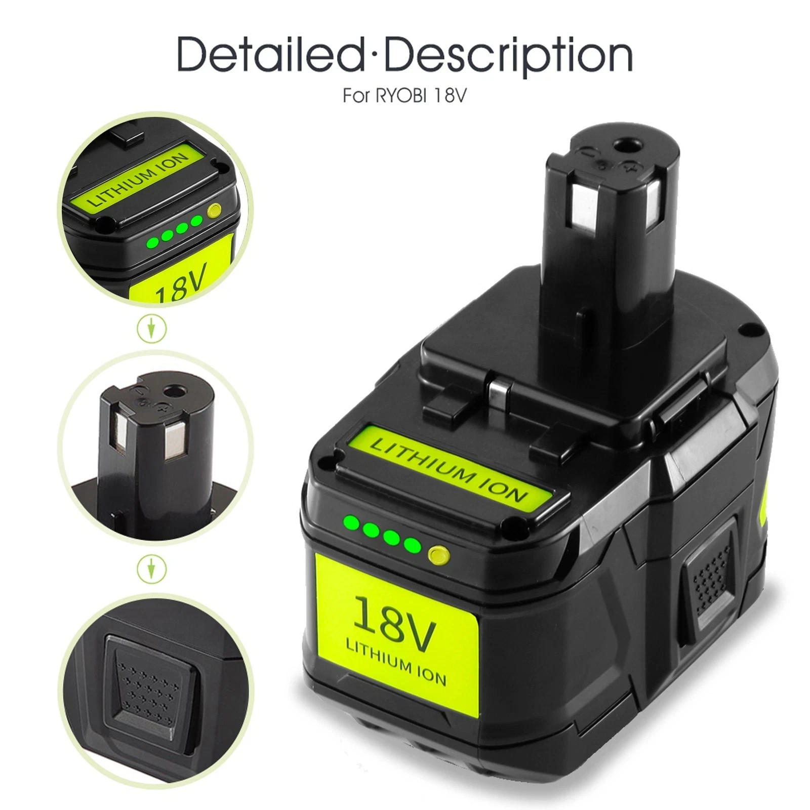 2Pack 18V 8Ah For Ryobi ONE Plus High Capacity Lithium Battery P108 P107 P105 US