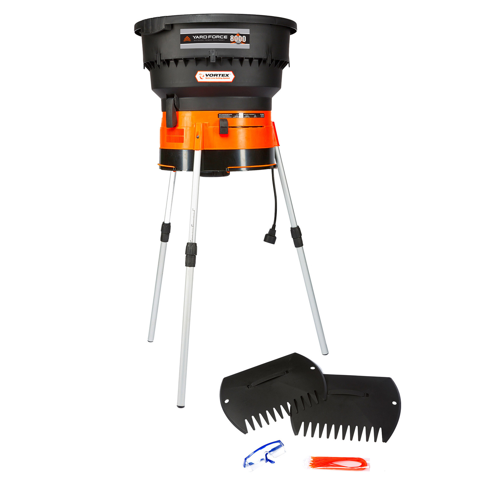 Yardforce 22″ Corded Electric Leaf Shredder With Accessory Kit, 8000 RPM, NEW