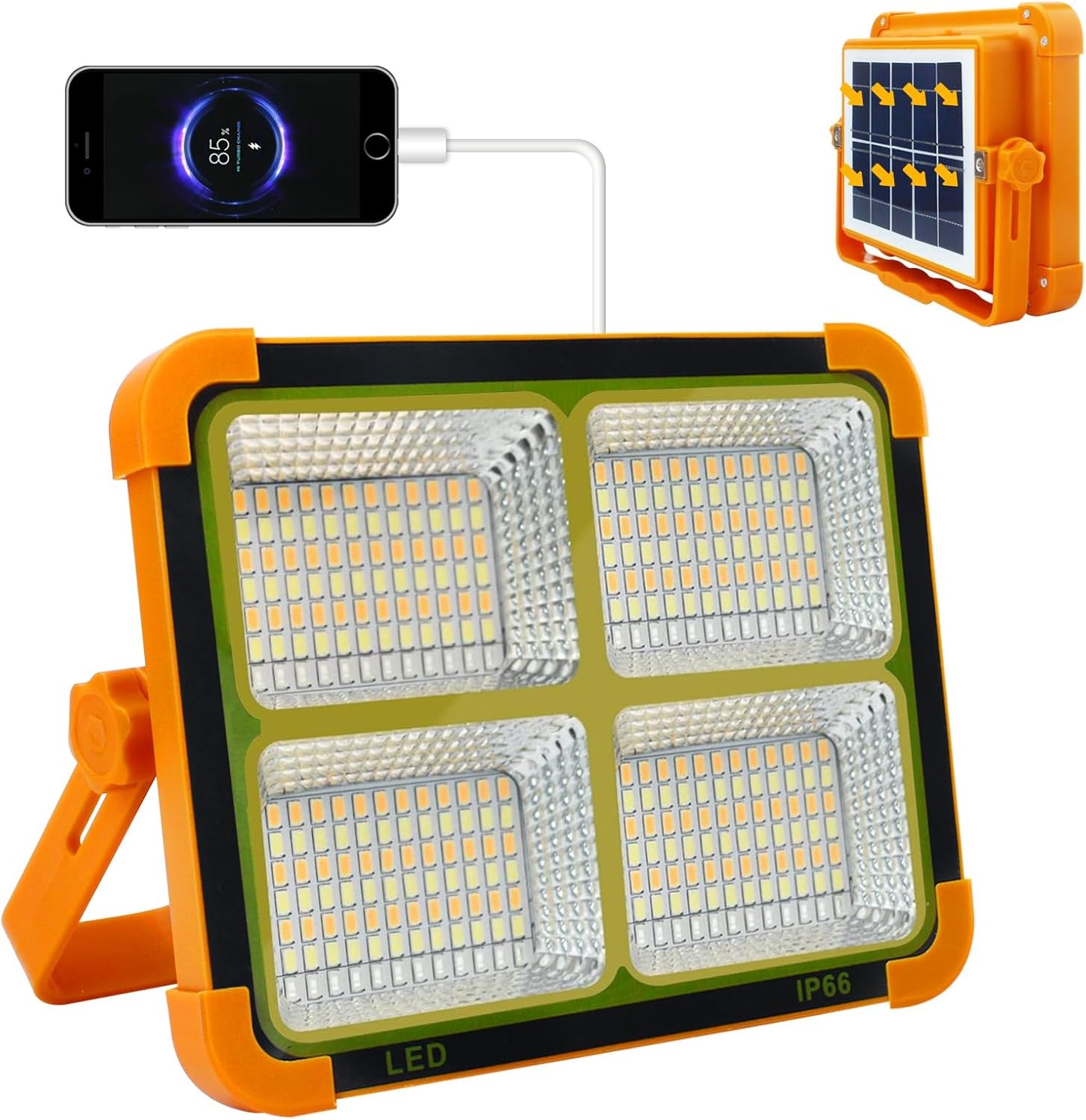 Portable Solar Rechargeable Work USB Light Outdoor Camping Security Lamp