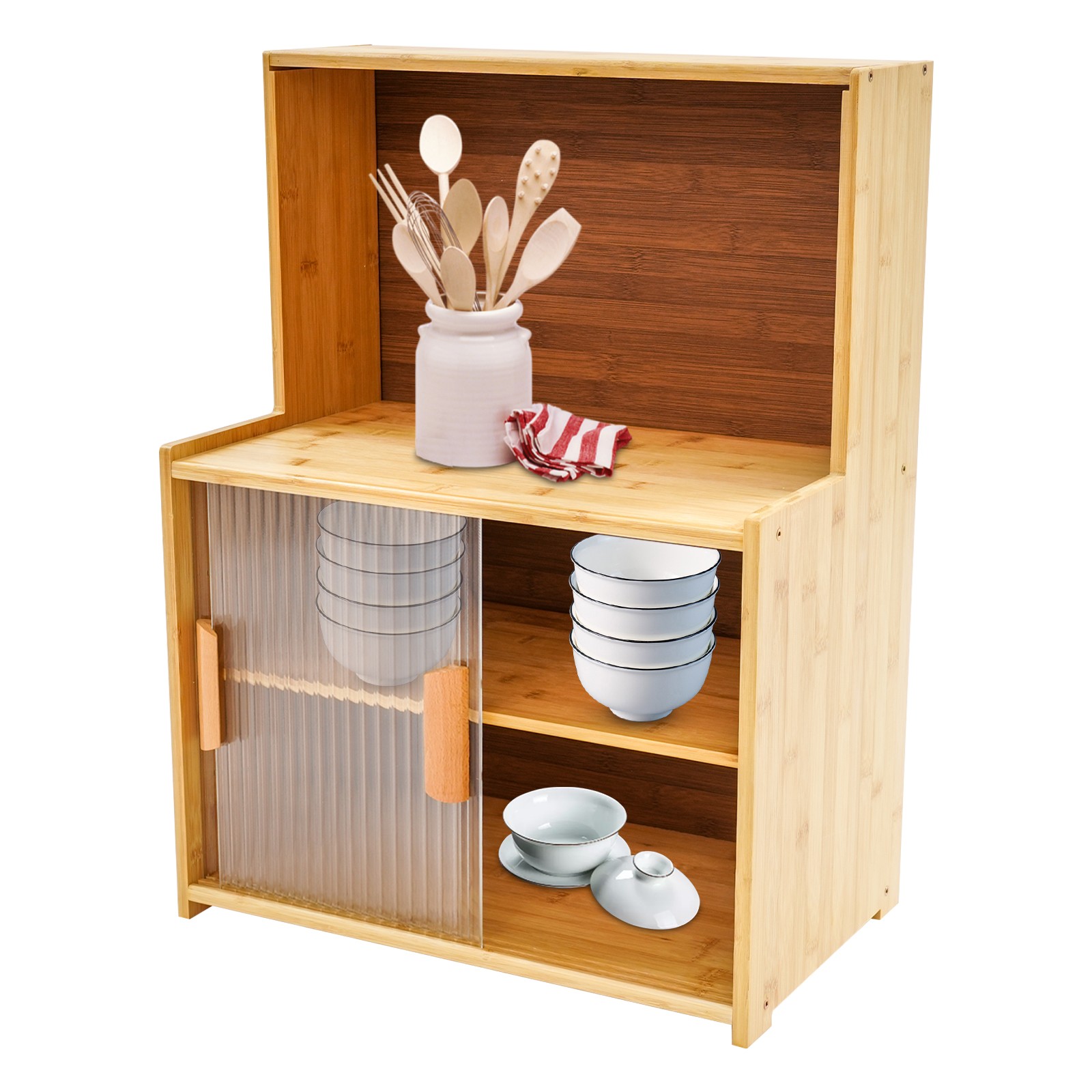 Kitchen Pantry Storage Cabinet Small Countertop Storage Sideboard Cupboard